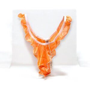 Flygirl Mesh Panty in Tangerine by We are Hah (Free people brand) in XL